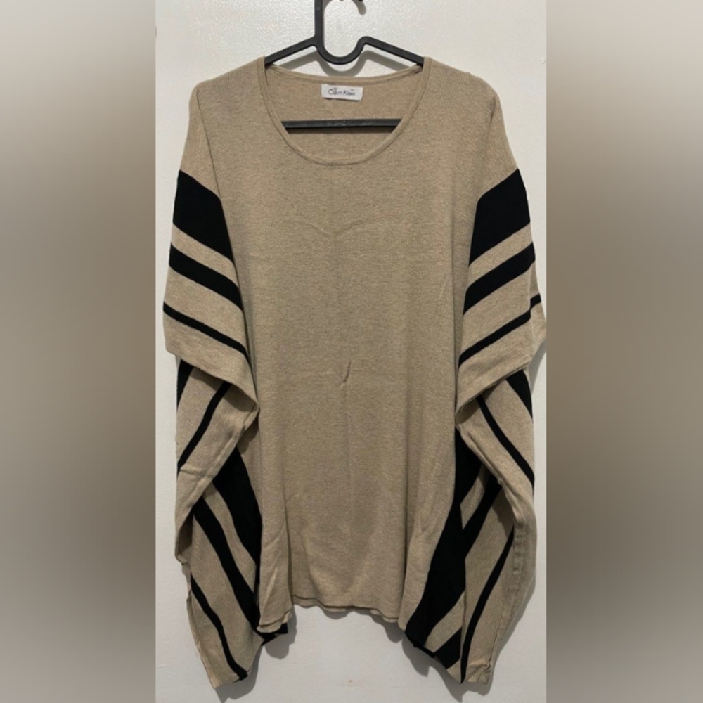 Calvin Klein Knit Poncho OSFA